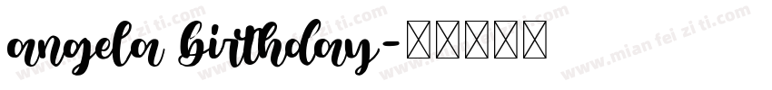angela birthday字体转换
